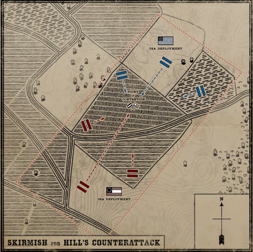 Map of Hill's Counterattack in War of Rights