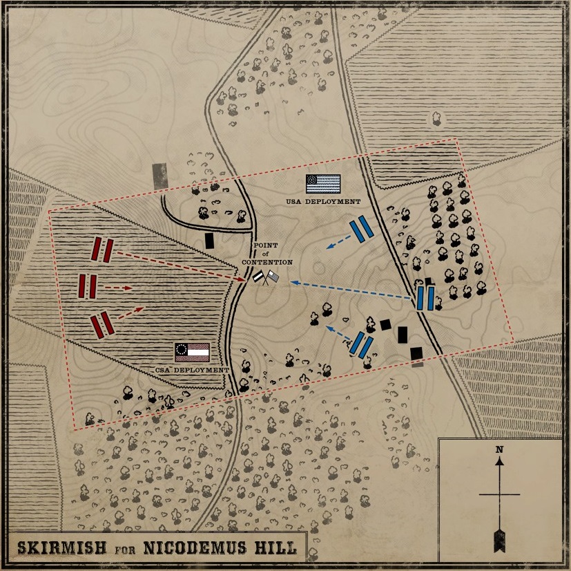 Map of Nicodemus Hill in War of Rights