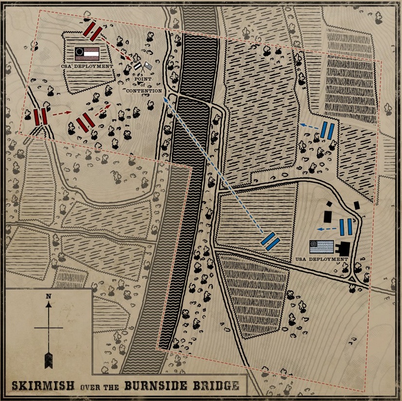 Map of Burnside's Bridge in War of Rights