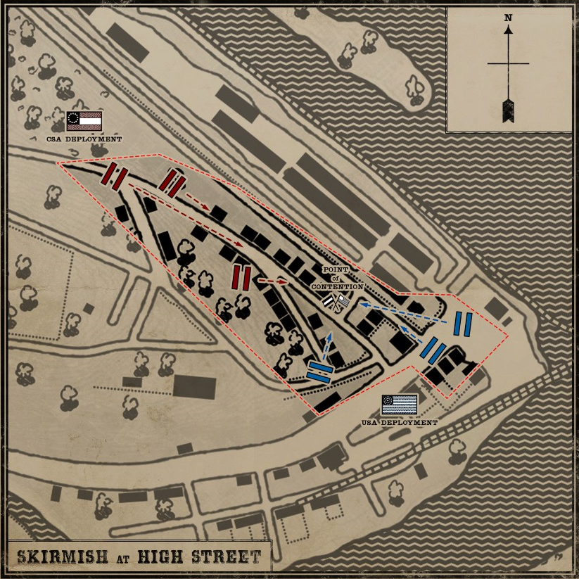 Map of High Street in War of Rights