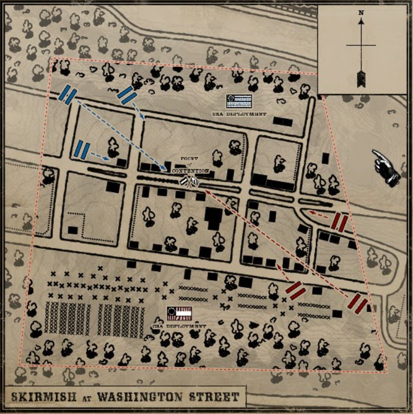 Map of Washington Street in War of Rights