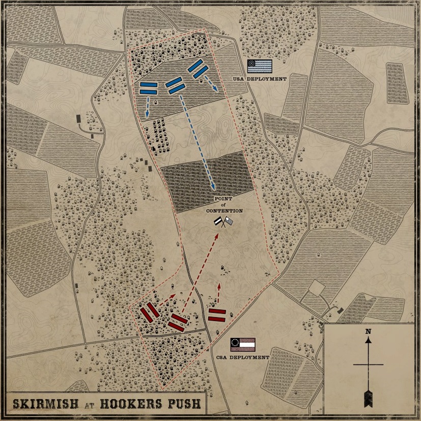 Map of Hooker's Push in War of Rights